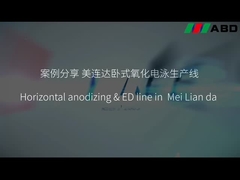 Équipement de ligne d'anodisation horizontale Traitement de surface de coloration
