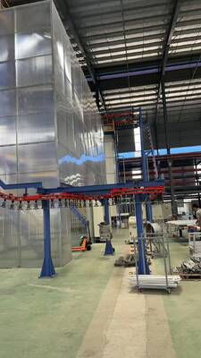 Conveying  System UnLoading Area  Parameter for Customers  Vertical Powder Coating Line for Aluminum Profiles