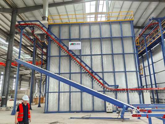 Multiple Rinsing Pre-treatment Free Chrome Rinsing  Customized Project Vertical Powder Coating Line for Aluminium Profiles