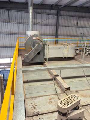 Big Cyclone Recycle System Aluminum Profiles Vertical Powder Coating Line