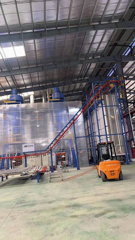 Full-Automatic  Electric Control System Customized for Customers  Vertical Powder Coating Line for Aluminum Profiles