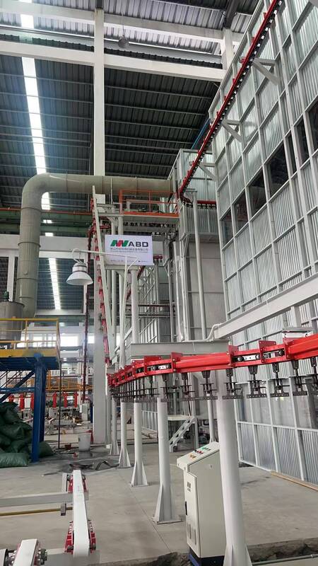 High-performance Heating System Vertical Powder Coating Line for Aluminum Profiles