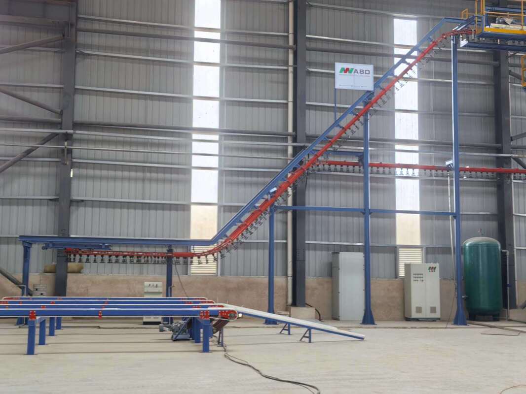 Vertical Powder Coating Line Designed Monthly Capacity High-performance for Aluminum Profiles