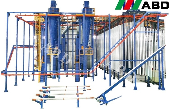 ligne de revêtement verticale de poudre du profil 3000w en aluminium 1500T - 2200T